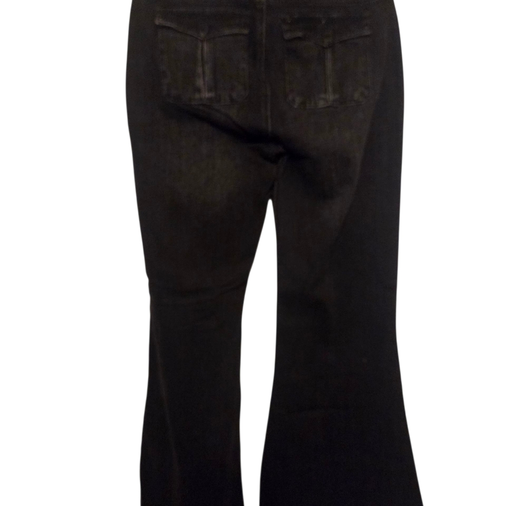 Cute Flared Leg Tractr Jeans In A Black Wash